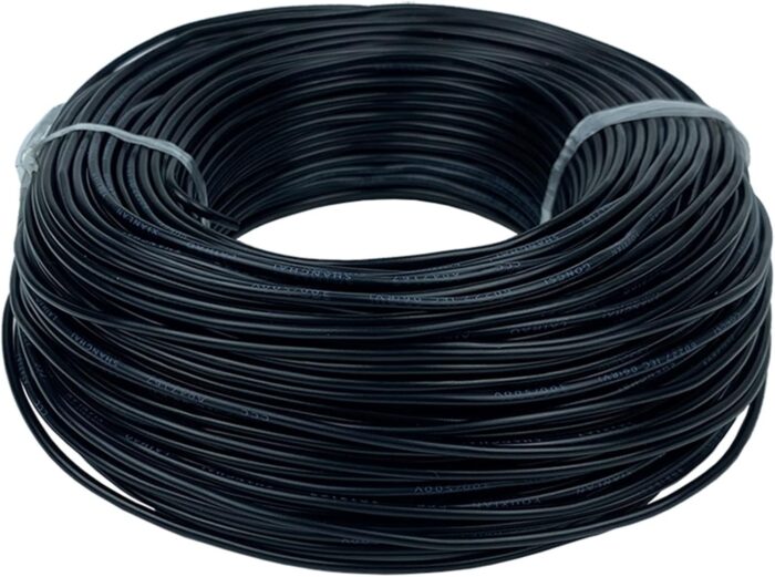 Flexible RV 14AWG Copper Power Cable 220V 50m Black PVC Single Core Annealed Wire - Image 1